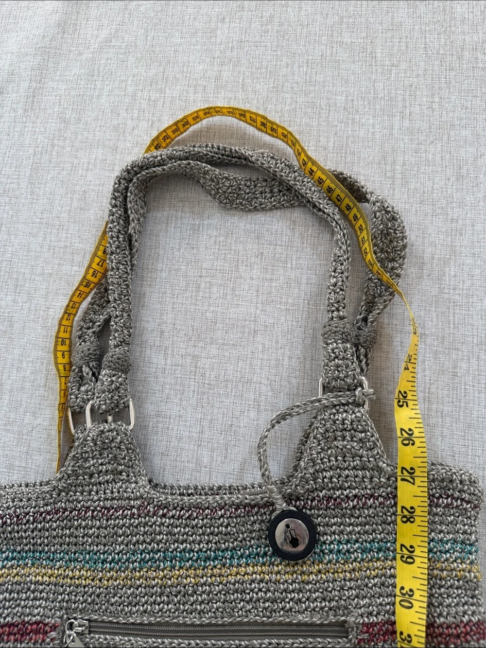 The SAK Belle Purse Crochet Handbag Voyager Stripe Tote shoulder bag boho